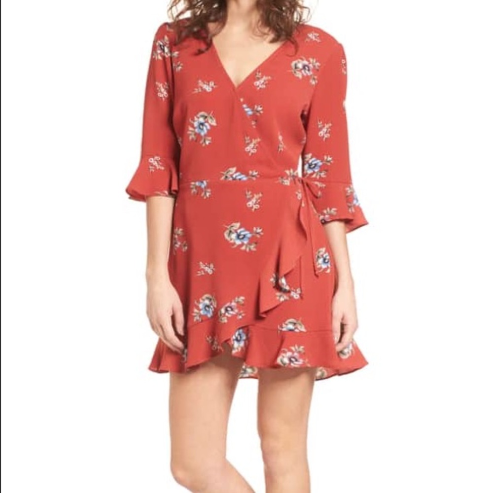 Mimi Chica Floral Wrap Romper